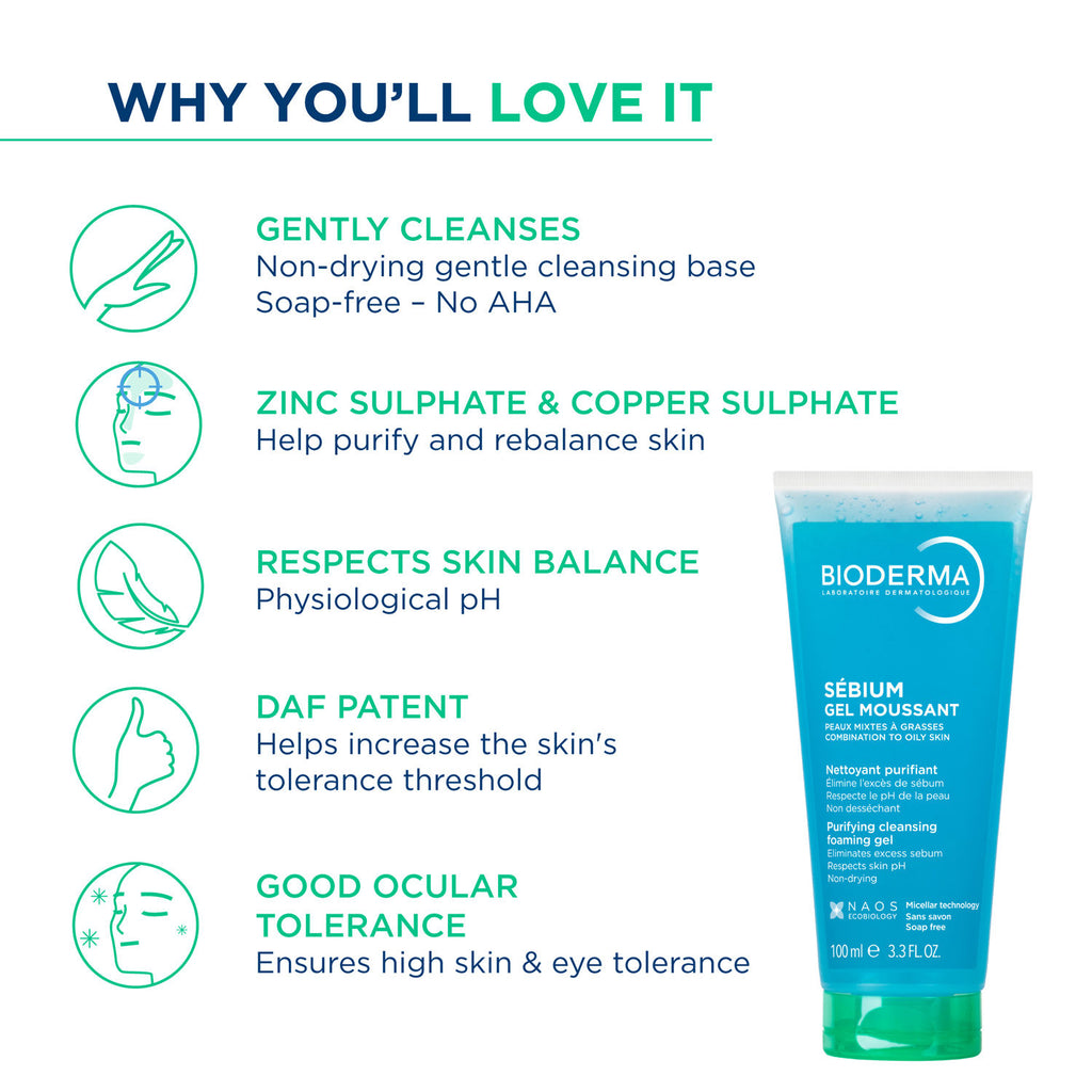 Cleanser - Sebium Gel Moussant - Acne Defence Cleanser For Oily Acne Prone Skin