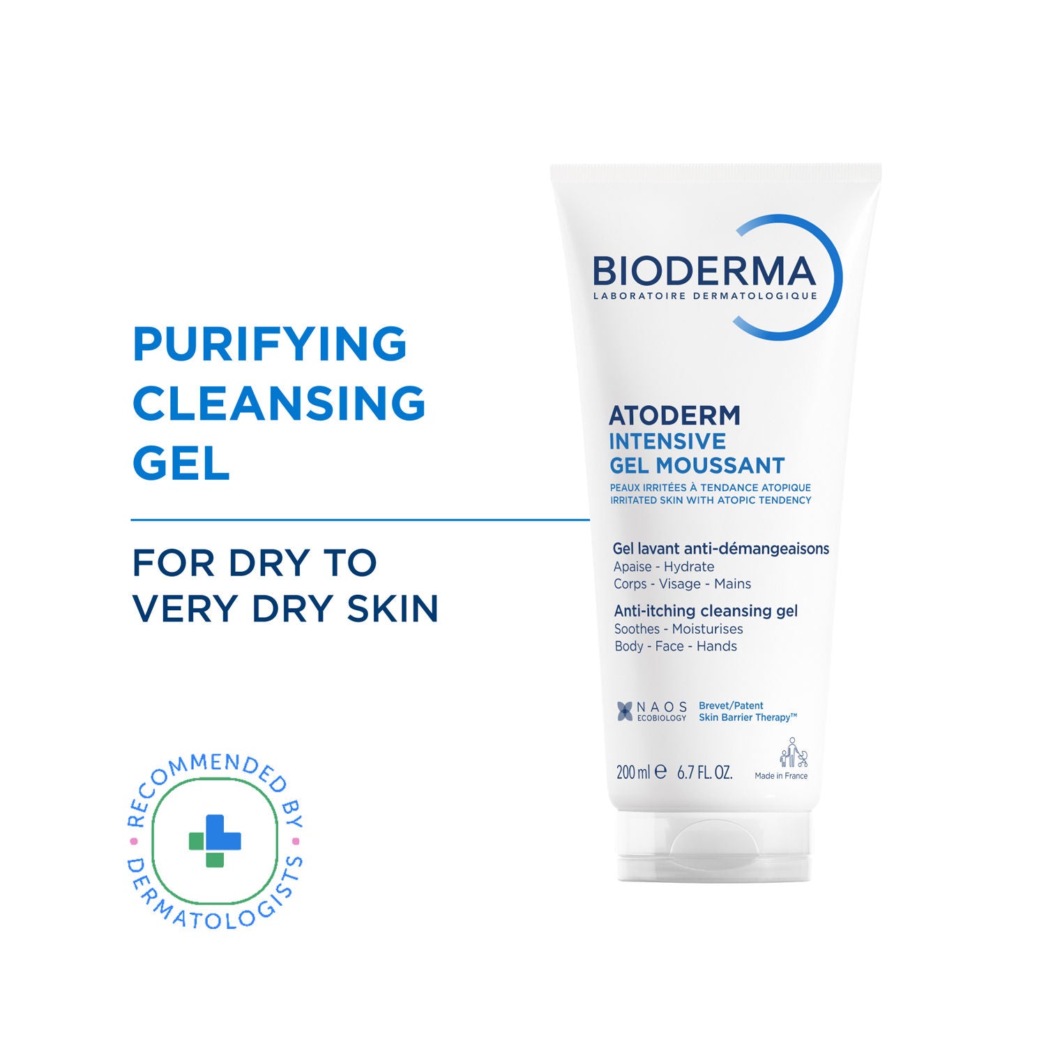 Ultra-Soothing Foaming Gel Atoderm Intensive Gel Moussant With Niacinamide