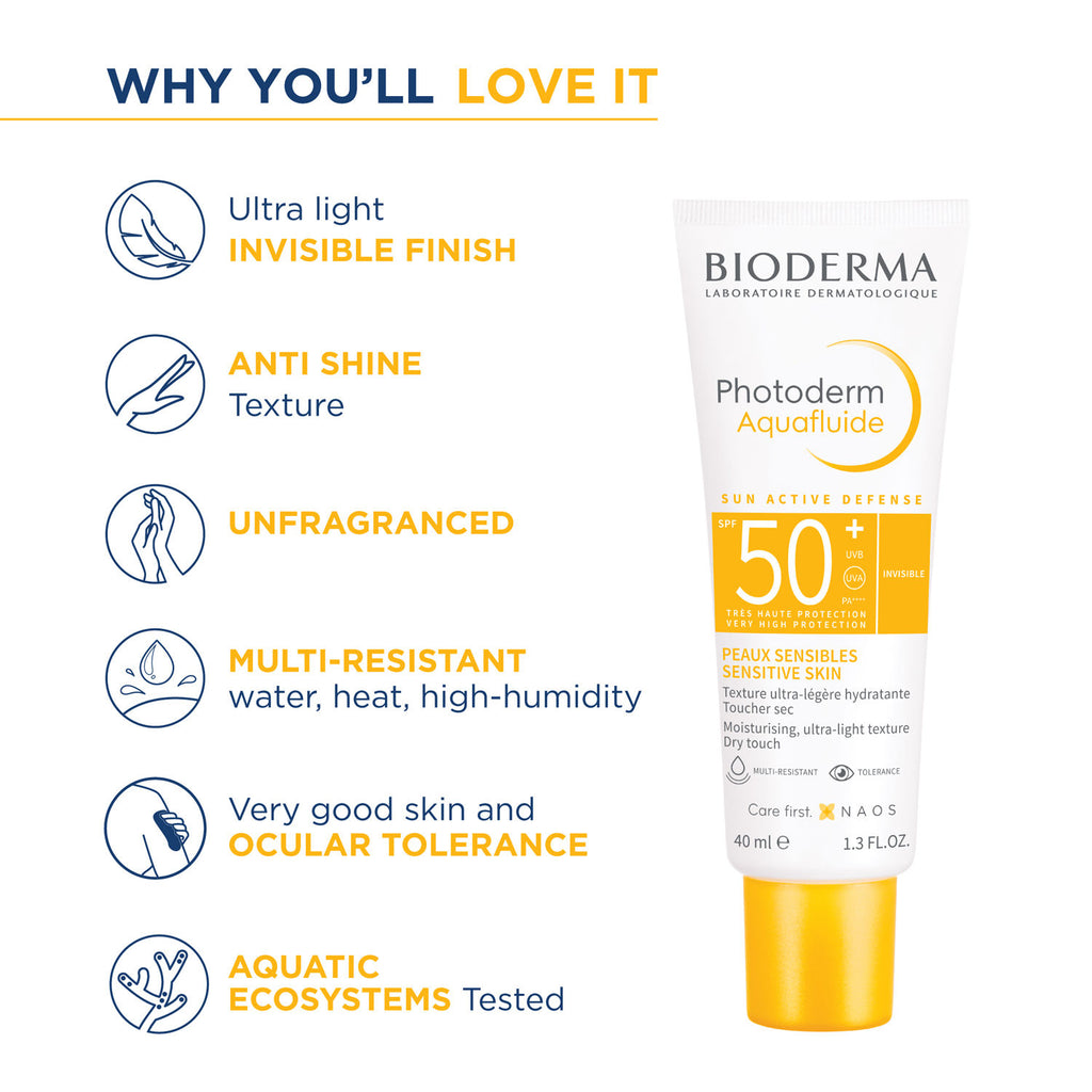 Photoderm Aquafluide SPF 50+ PA++++ Invisible Sunscreen for All Skin Types | In Vivo Tested