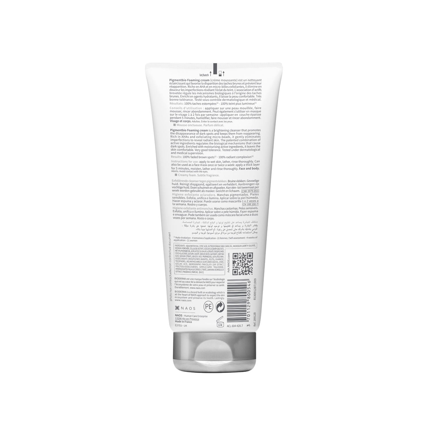 Pigmentbio Foaming Cream Brightening Exfoliating Cleanser
