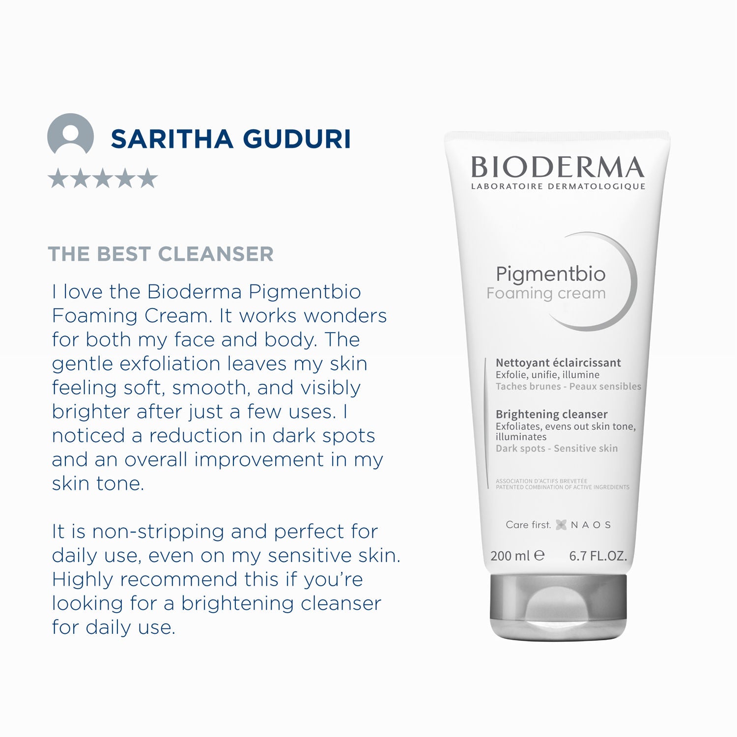 Pigmentbio Foaming Cream Brightening Exfoliating Cleanser