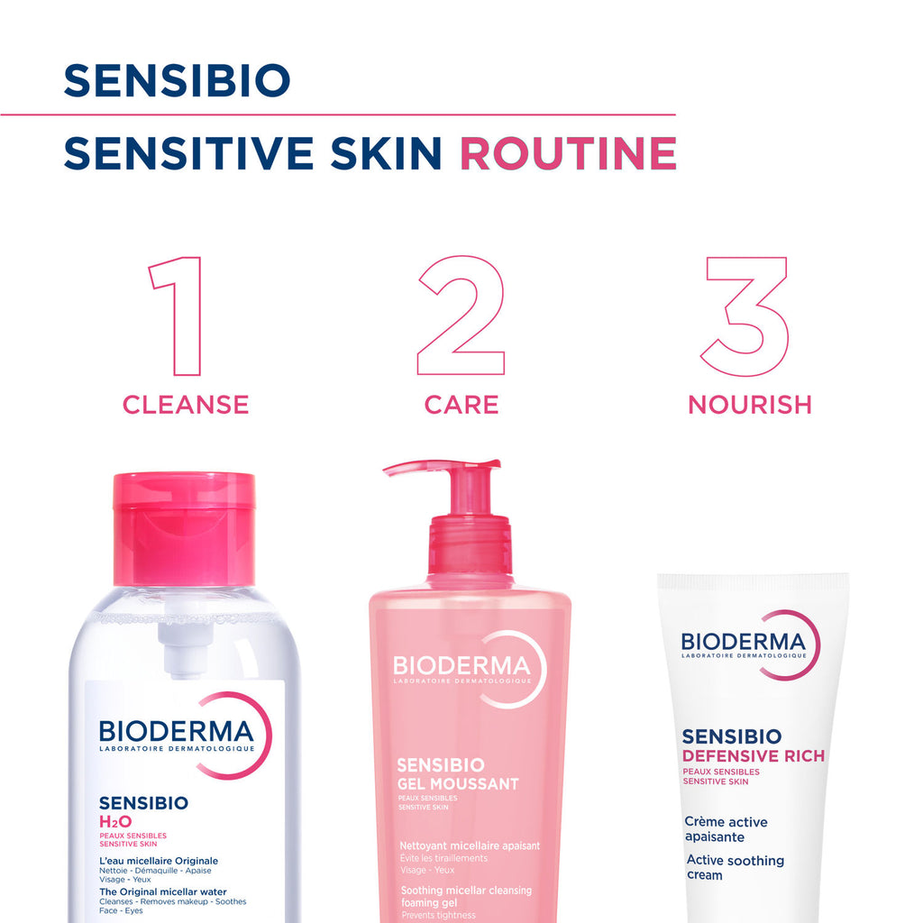 Sensibio Gel Moussant SLS Free Cleanser With Vitamin E-24h Hydration-Micellar Gel