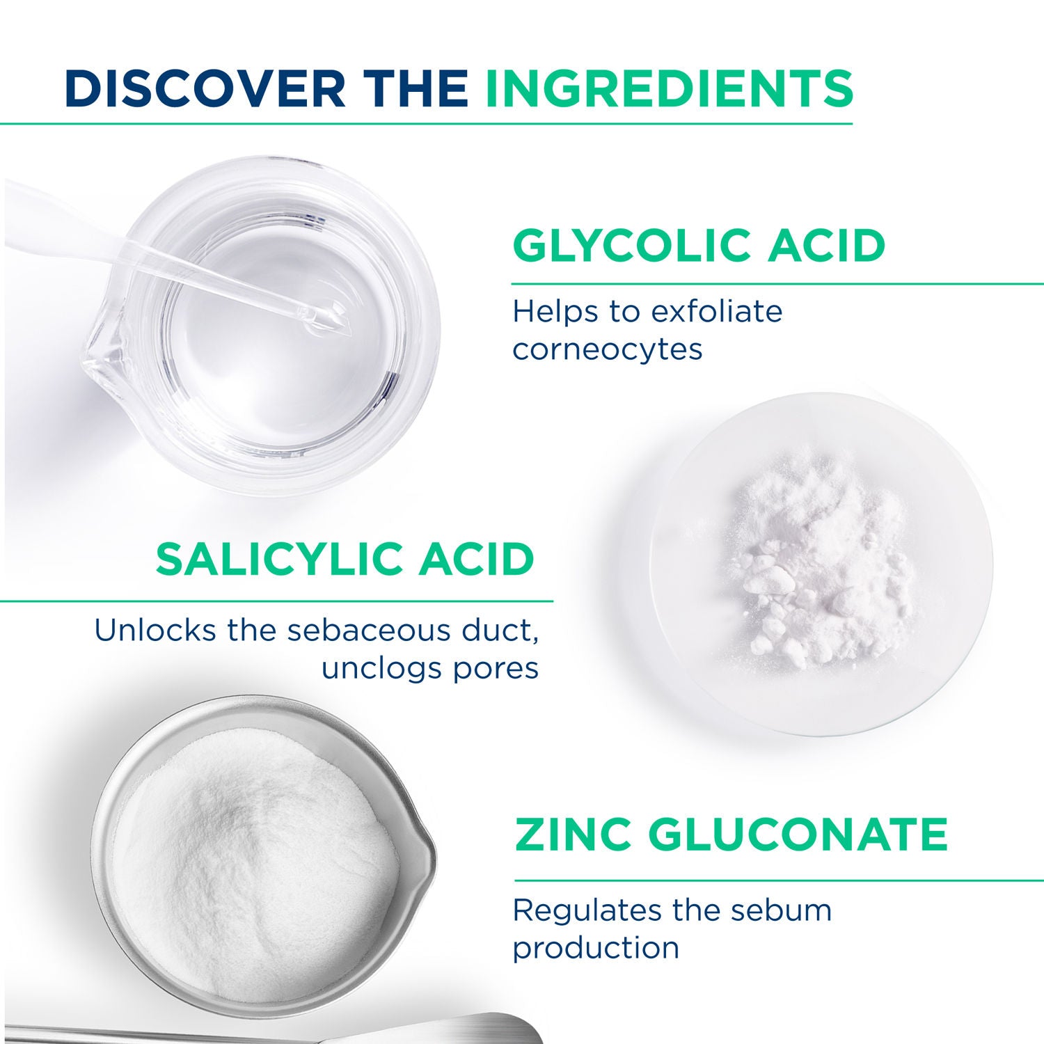 Sebium Gel Moussant Actif Cleanser with Salicylic & Glycolic Acid for Acne Prone, Oily Skin