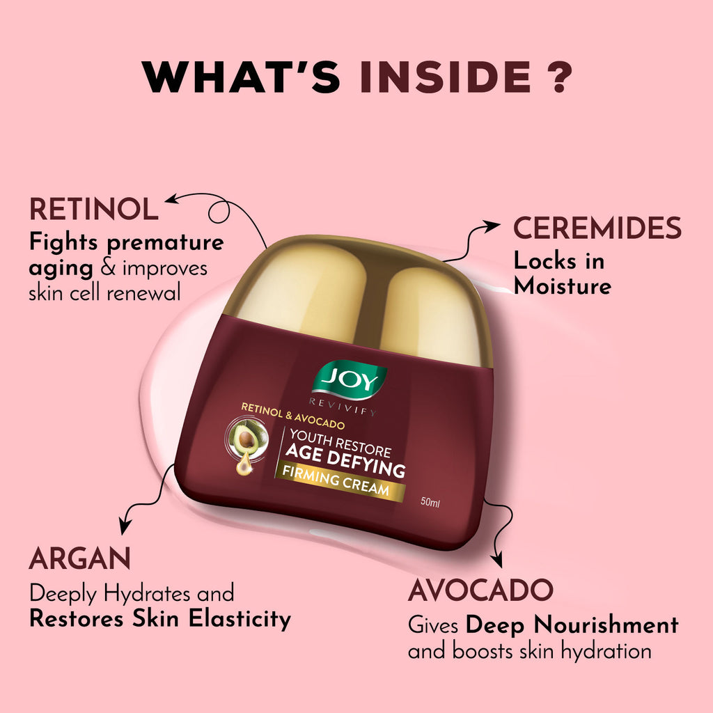 Retinol Night Cream with Ceramides & Avocado Anti Aging Face Cream for Women