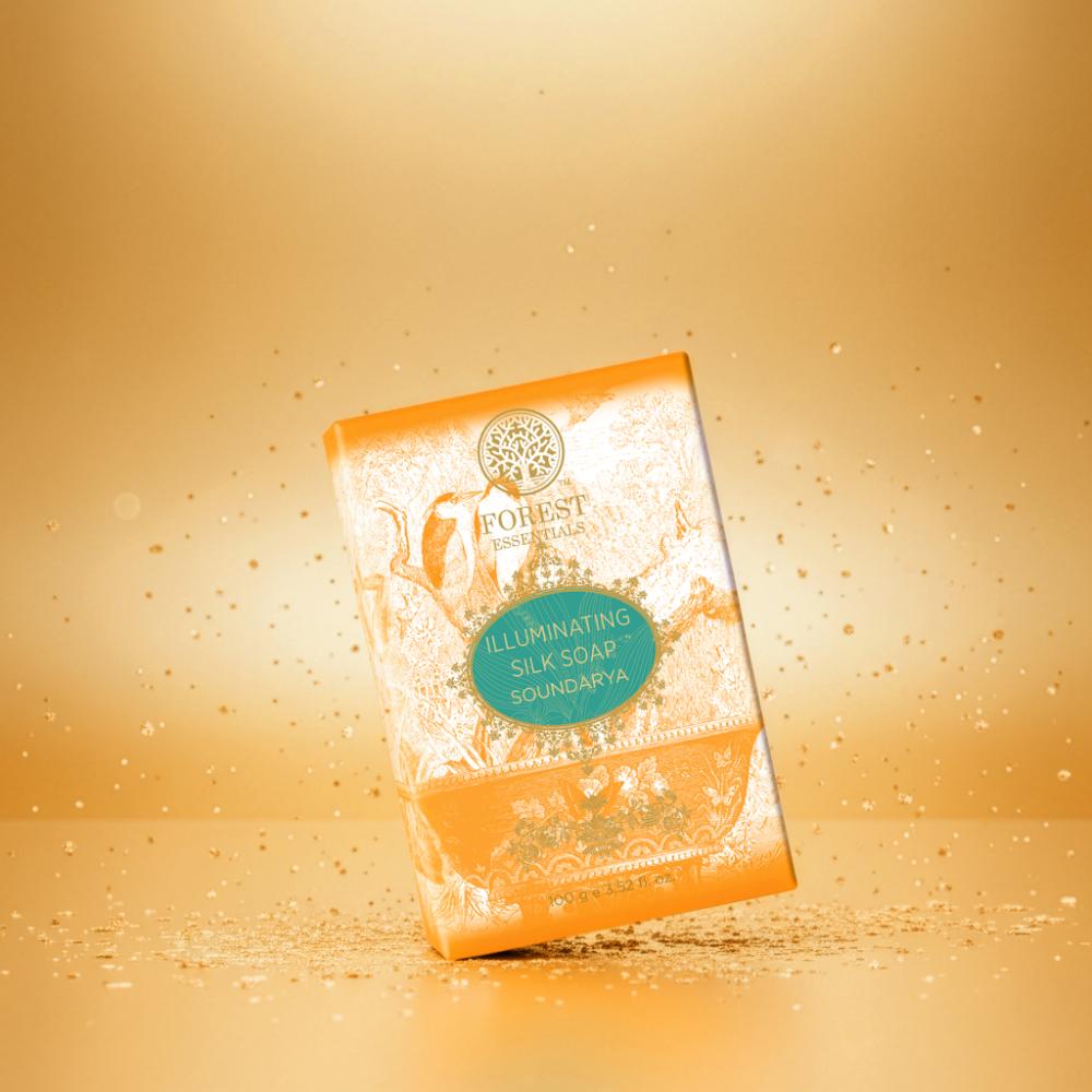 Illuminating Silk Soap Soundarya With Gold Ayurvedic Handmade Soap