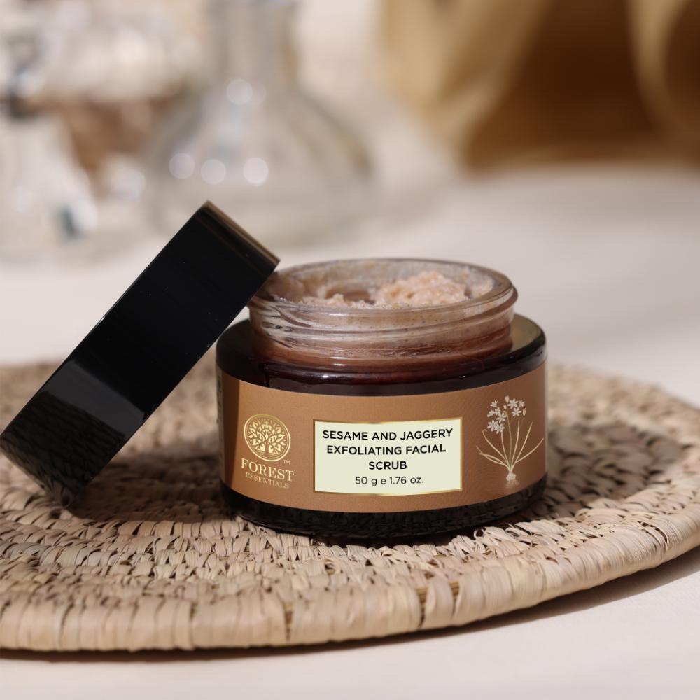 Nourishing Facial Scrub for Dry Skin - Black Sesame & Jaggery Ayurvedic Face Scrub