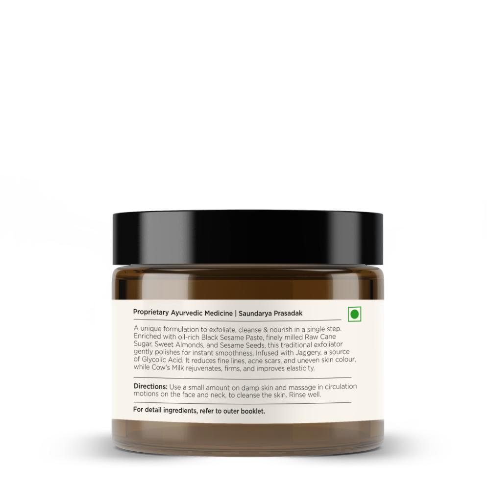 Nourishing Facial Scrub for Dry Skin - Black Sesame & Jaggery Ayurvedic Face Scrub