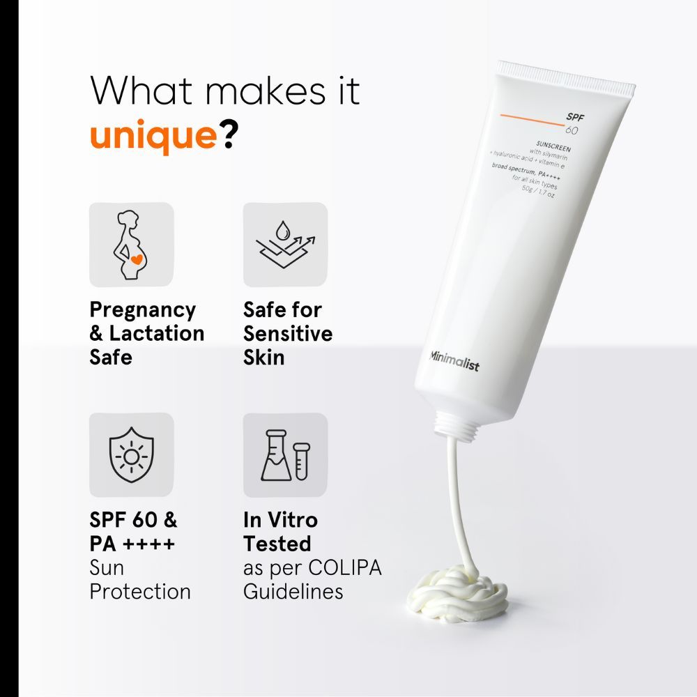 SPF 60 PA ++++ Sunscreen - Pregnancy & Lactation Safe For Sensitive Skin