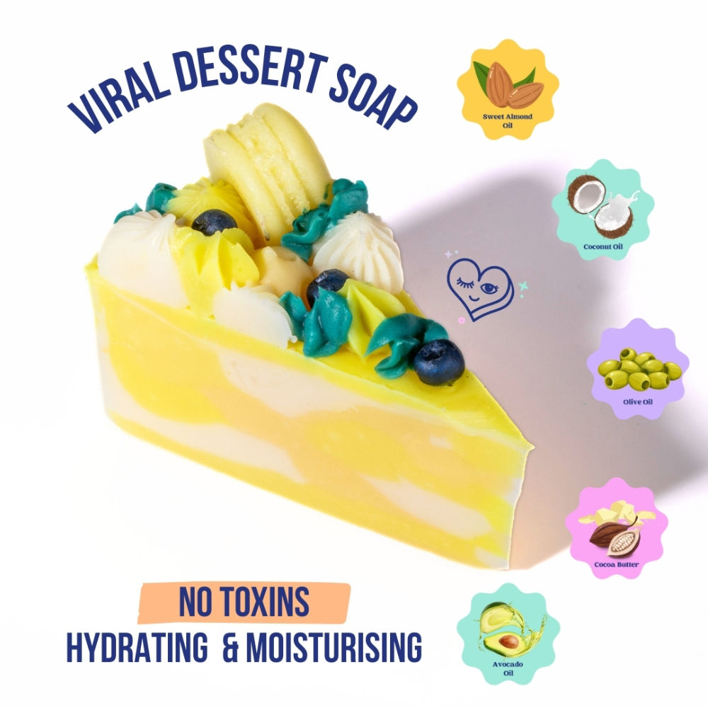 Lemon Blueberry Cake Soap