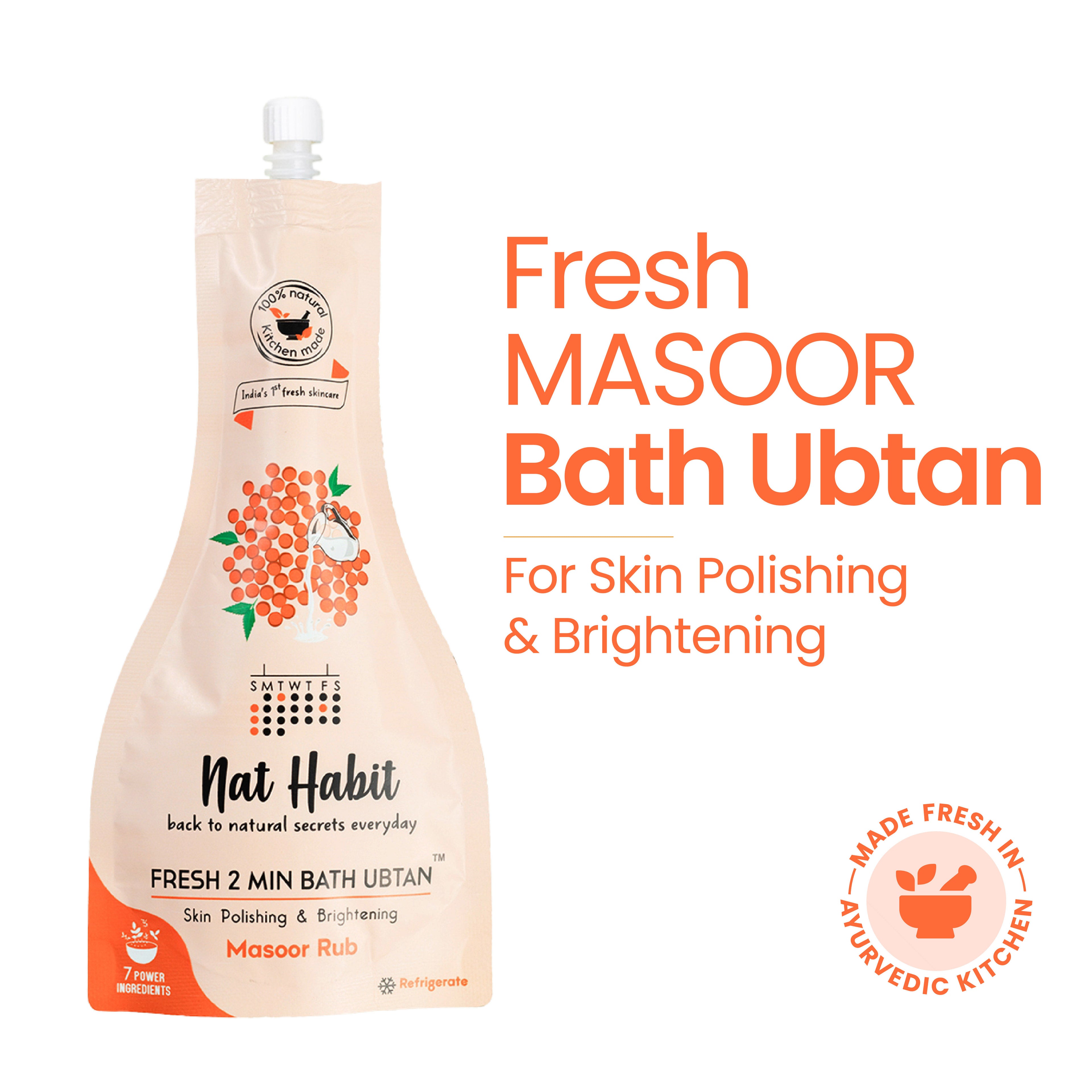 Fresh Masoor Rub Body Ubtan 2 Minute Body Scrub