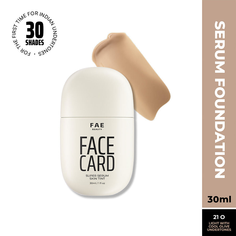 Face Card Super Serum Skin Tint Foundation - 21o Cool Olive