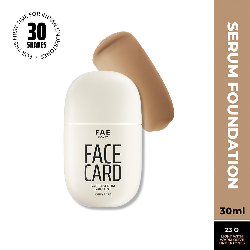 Face Card Super Serum Skin Tint Foundation - 23o Warm Olive