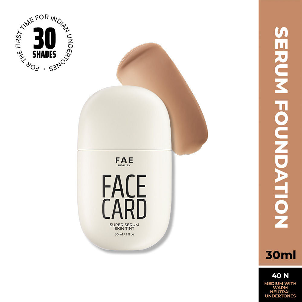 Face Card Super Serum Skin Tint Foundation - 40n Warm Neutral