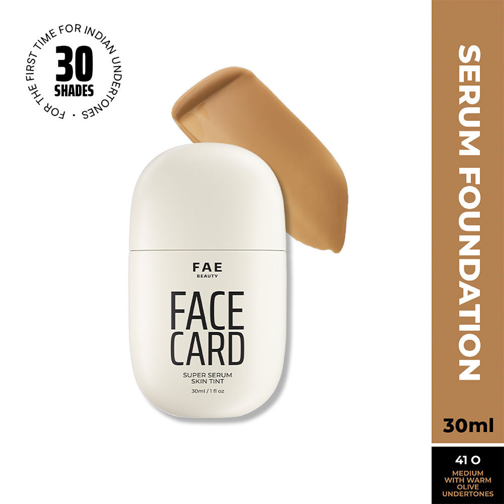 Face Card Super Serum Skin Tint Foundation - 41o Warm Olive