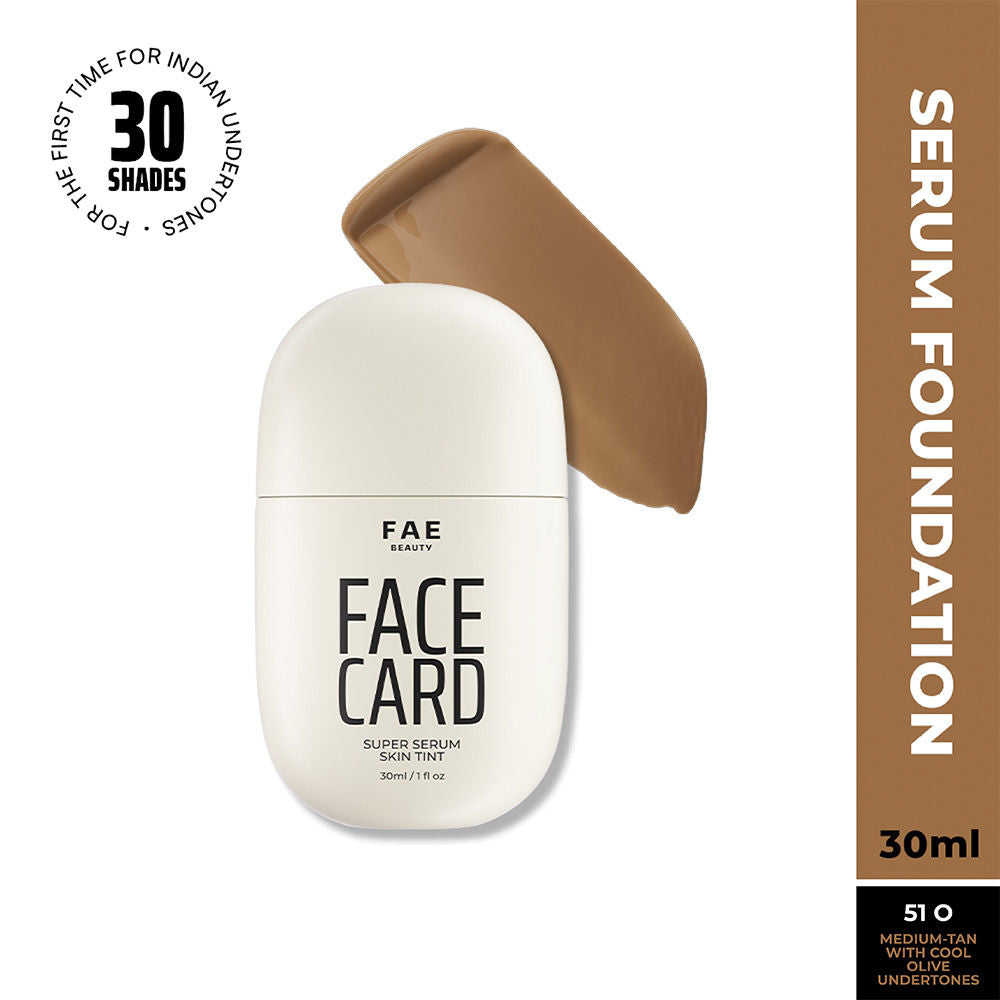 Face Card Super Serum Skin Tint Foundation - 51o Cool Olive