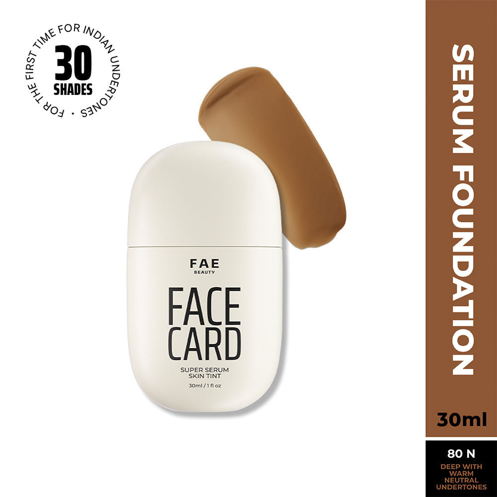 Face Card Super Serum Skin Tint Foundation - 80n Neutral Warm