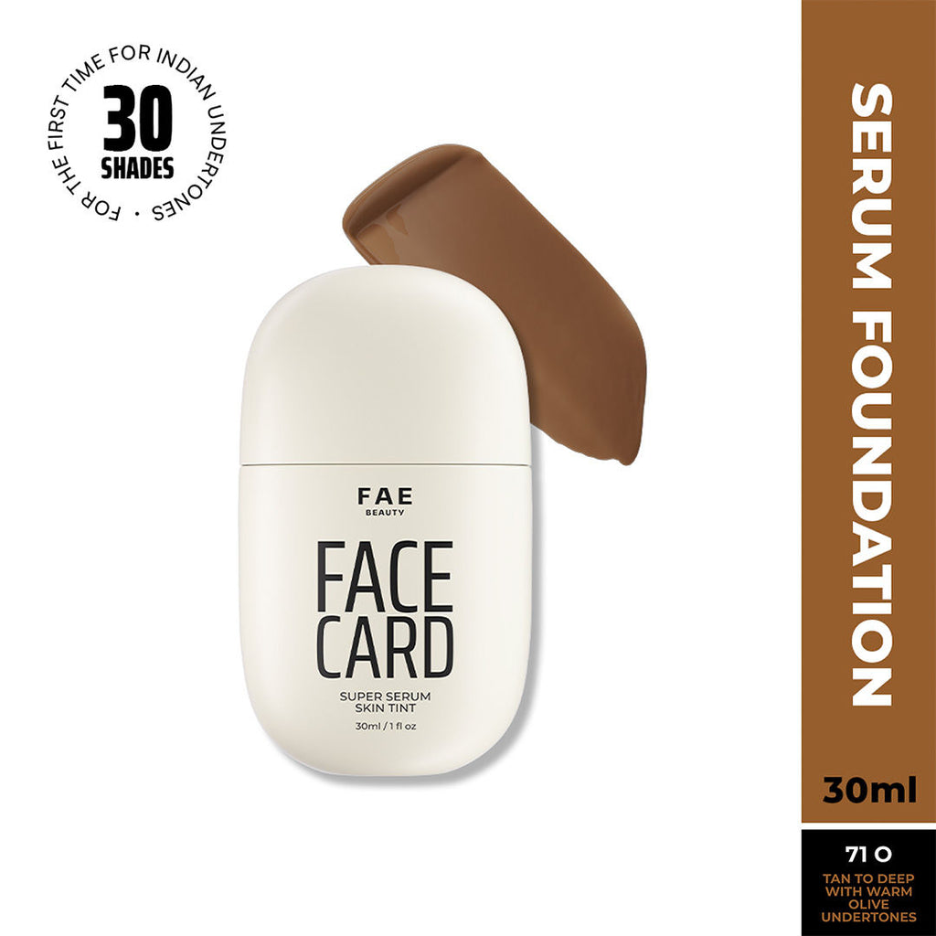Face Card Super Serum Skin Tint Foundation - 71o Warm Olive