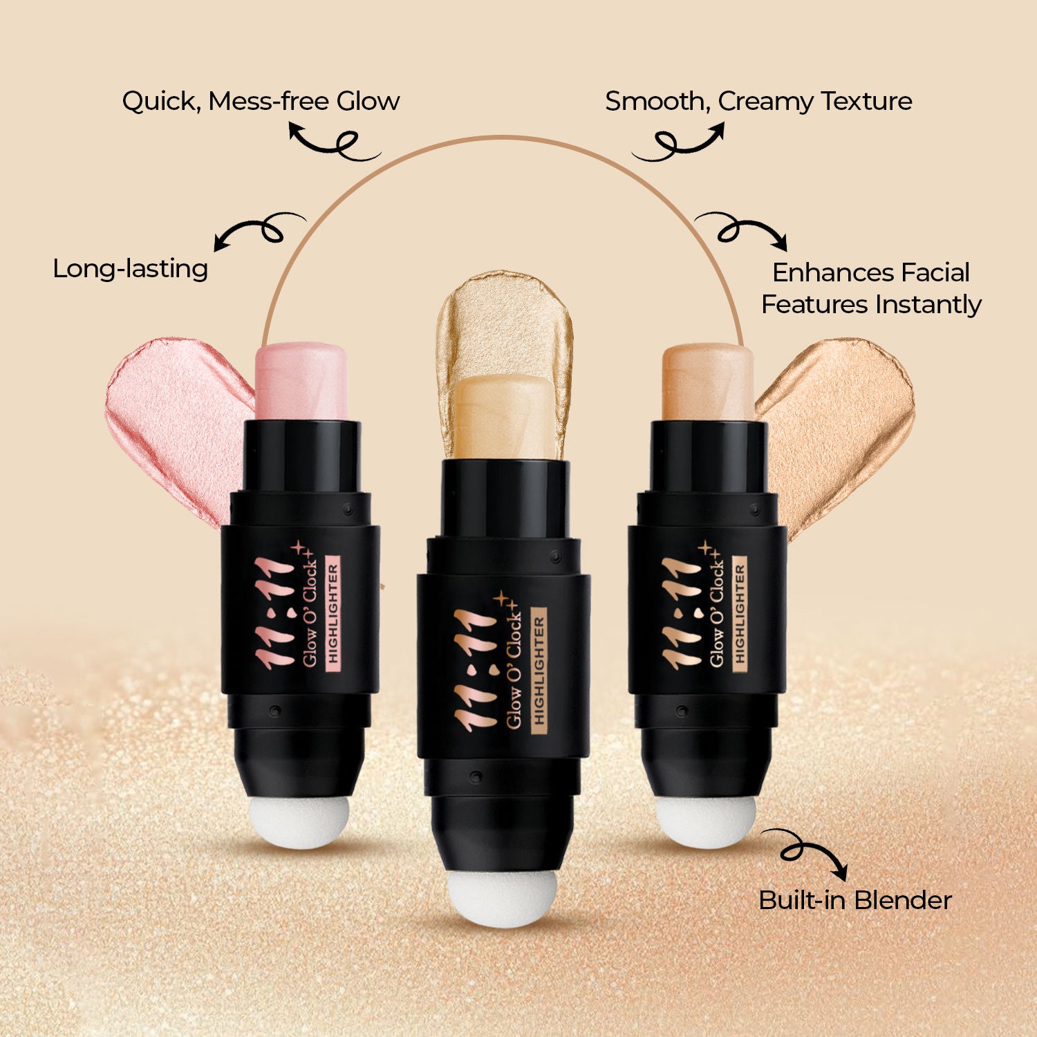 11:11 Glow O’Clock Highlighter Stick For Face & Body