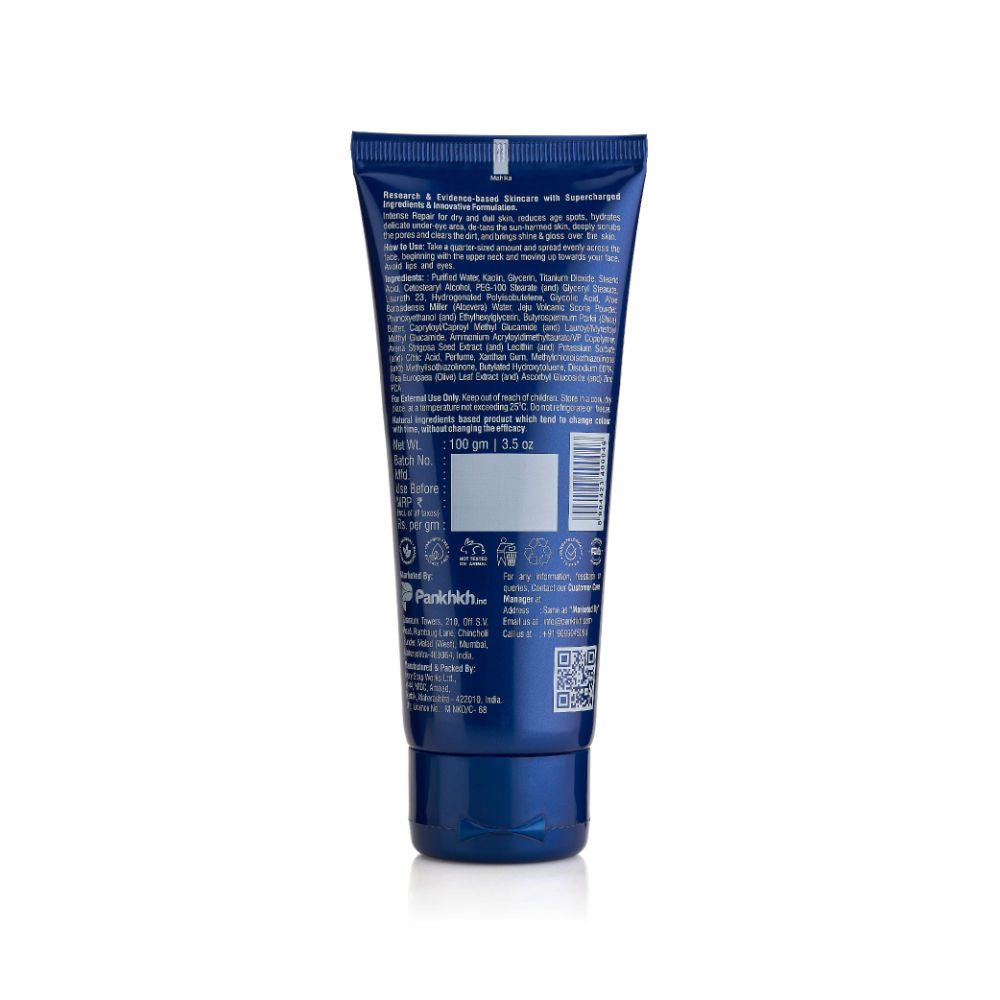 Hydra Glow Face Pack for Men, Dry Skin Repair & De-Tan Clay Mask
