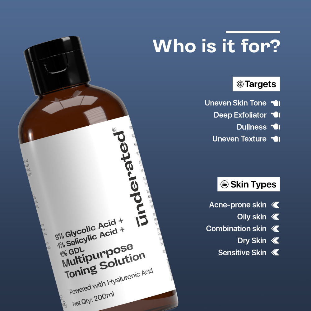 Multipurpose Toning Solution With 8% Glycolic Acid + 1% Salicylic Acid + 1% GDL