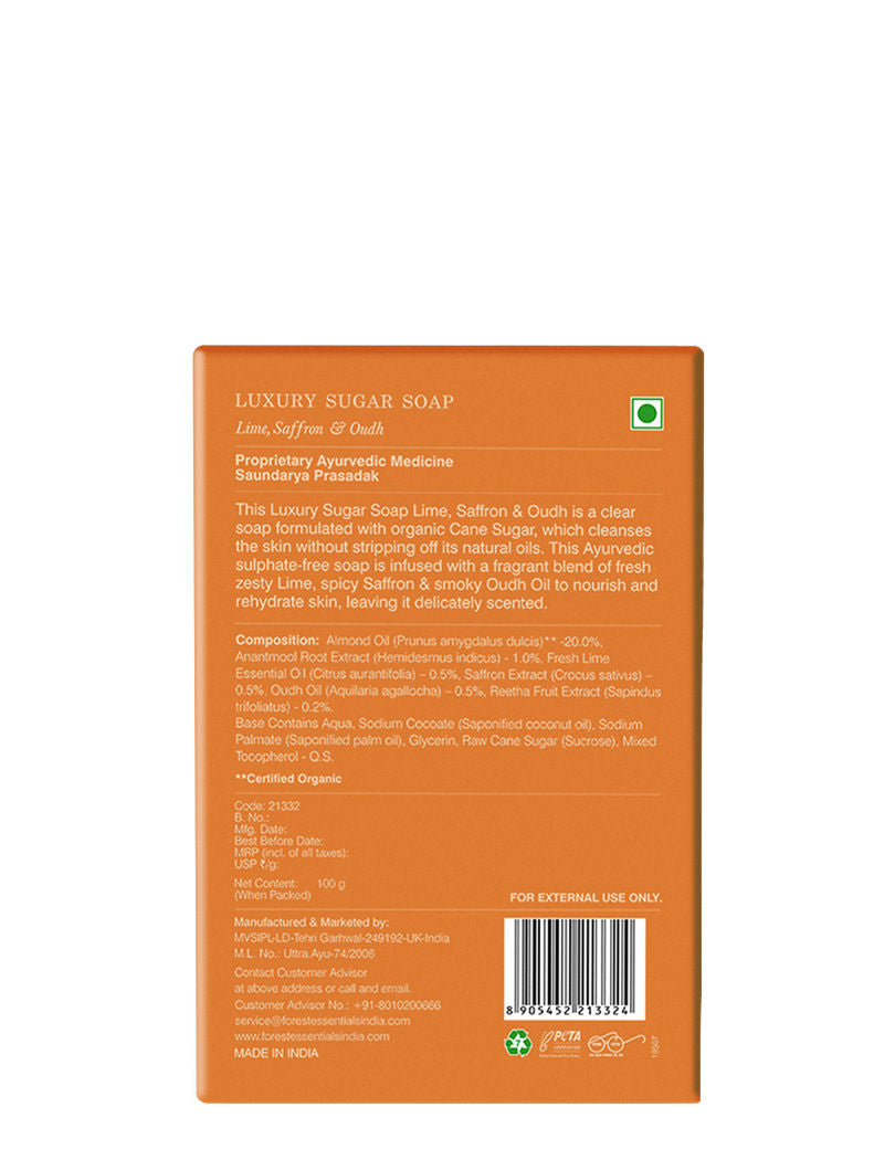 Lime Saffron & Oudh Ayurvedic Luxury Handmade Soap