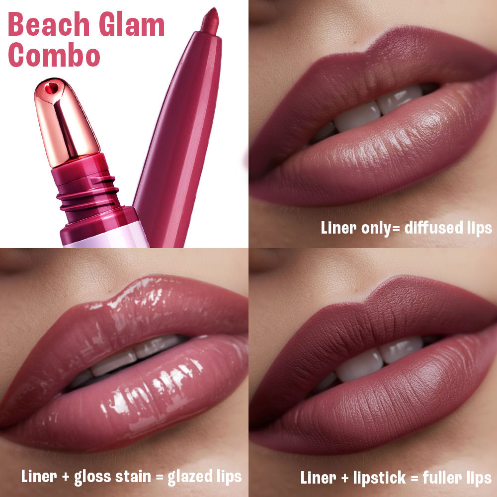 9to5 Hya Beach Edit, Lipstick + Liner Duo, SPF 30, Hydrating Matte