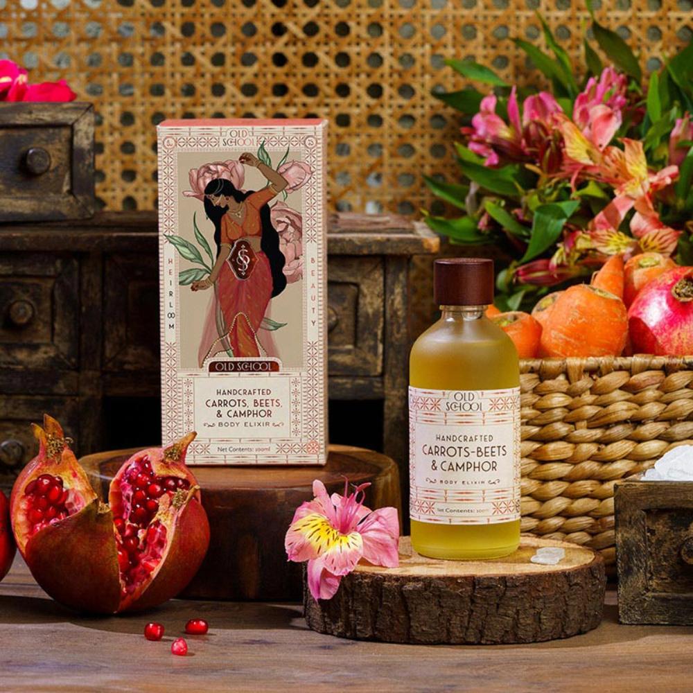 Handcrafted Carrots, Beets And Camphor Body Elixir Oil