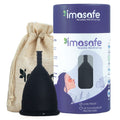 100% Medical Grade Silicone Menstrual Cup Ultra Soft Black-Small