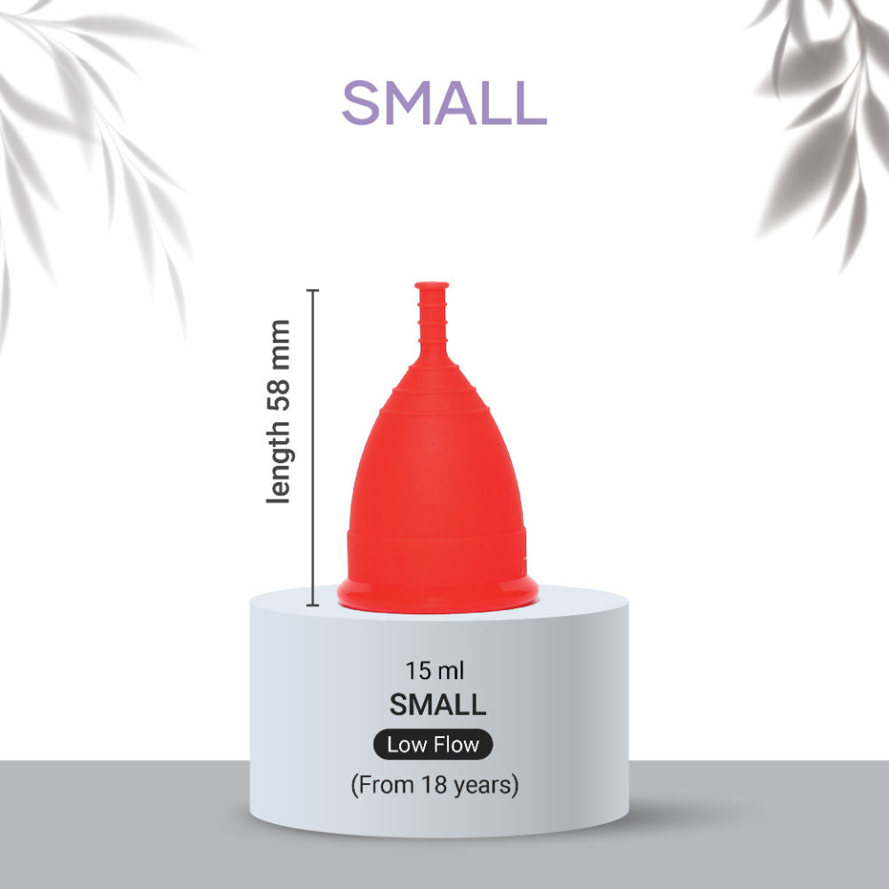 100% Medical Grade Silicone Menstrual Cup Ultra Soft Red-Small