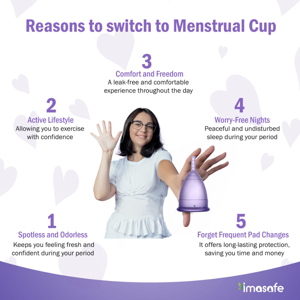 100% Medical Grade Silicone Menstrual Cup Ultra Soft Purple-Small