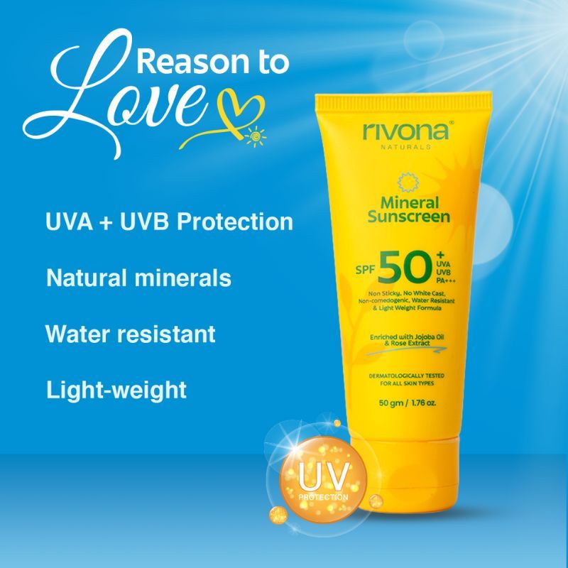 Mineral Sunscreen SPF 50 PA+++ Non-Sticky And No White Cast For All Skin Types