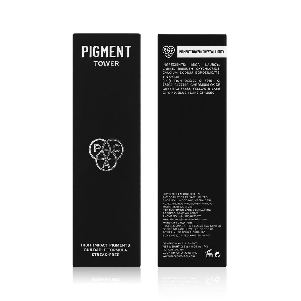 Pigment Tower Crystal Light - 7 in 1 Loose Glitter Eyeshadow, High Impact Payoff, Non Chunky