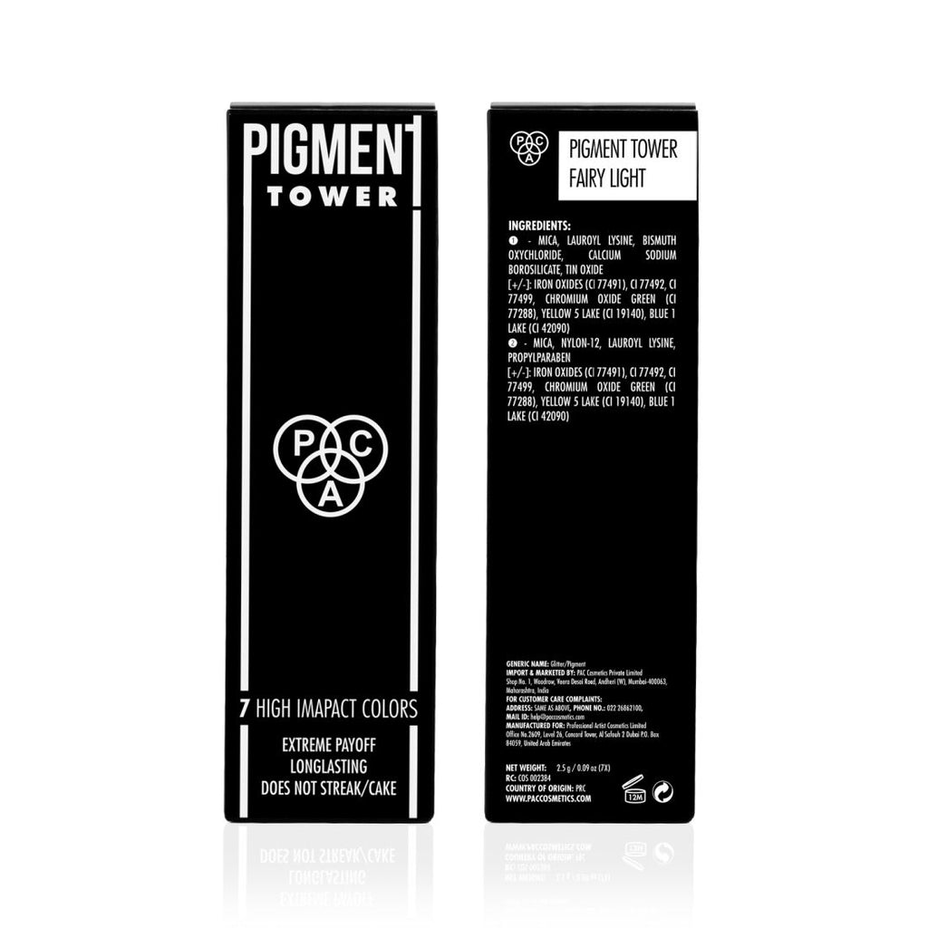 Pigment Tower Fairy Light - 7 in 1 Loose Glitter Eyeshadow, High Impact Payoff, Non Chunky