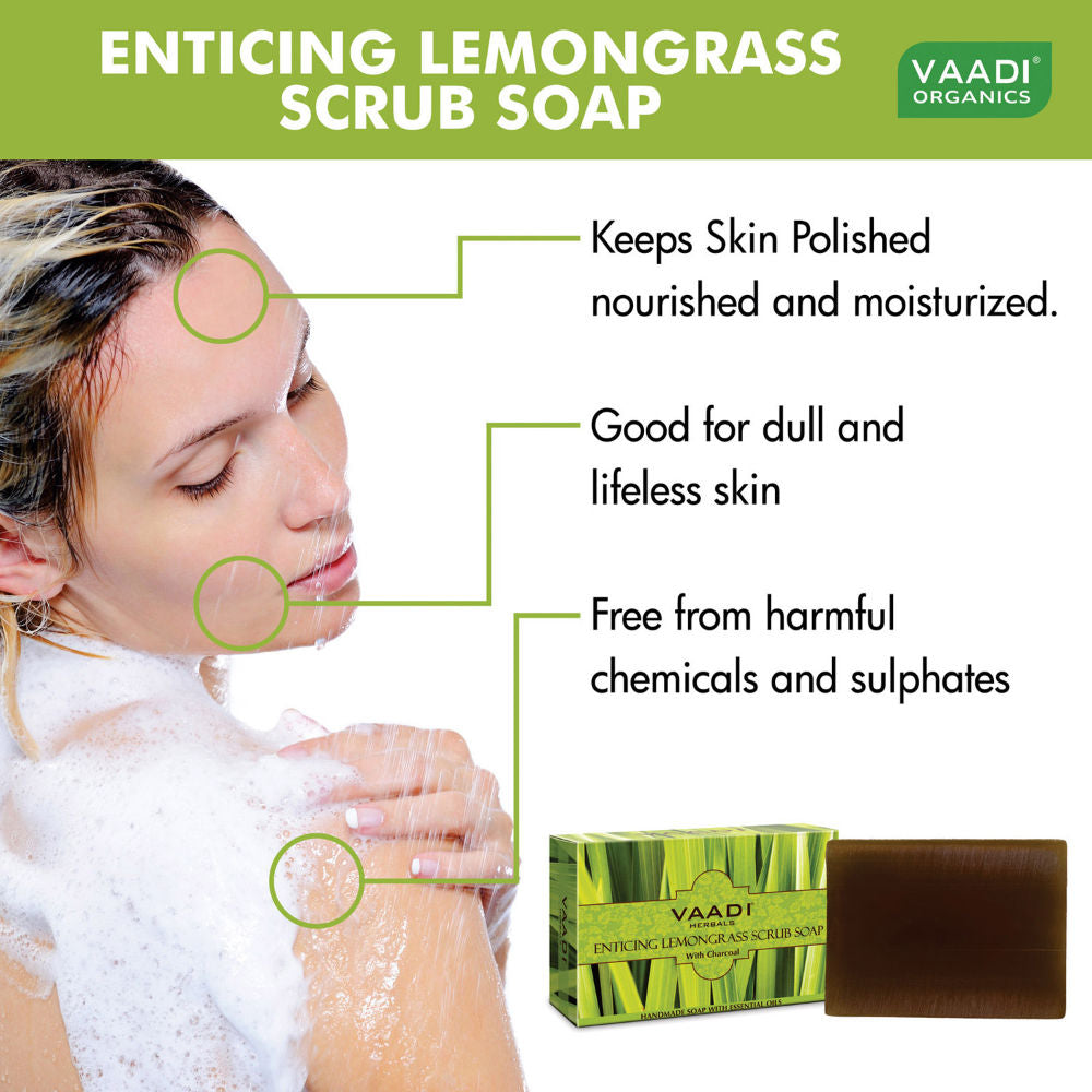 Enticing Lemongrass Scrub Soap With Charcoal