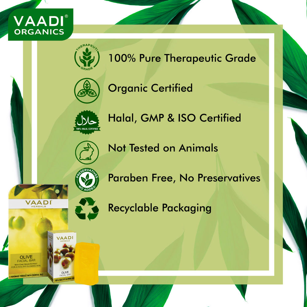 Olive Facial Bar With Cane Sugar Extract
