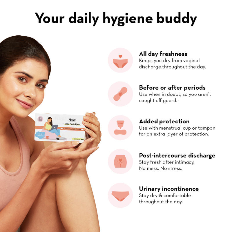 Daily Use Ultra Soft Large Panty Liners - Paraben & Fragrance - Free 30 Pcs