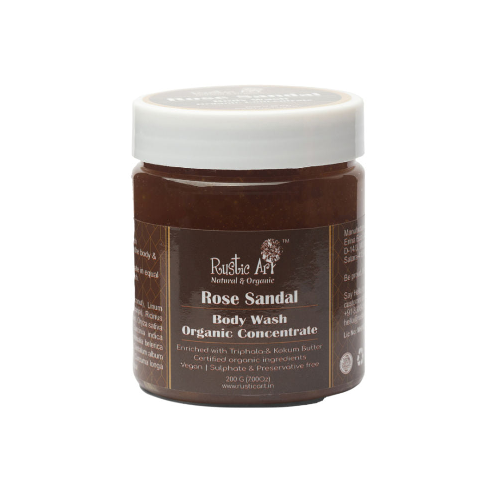 Organic Rose Sandal Body Wash Concentrate
