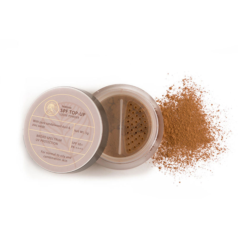 SPF Top-Up Loose Powder with Zinc Oxide, SPF 30+ PA++++, UV Protection, No White Cast - Tint 44
