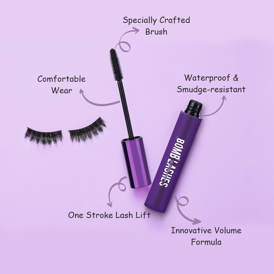 Bomb Lashes Volumizing Mascara - Black