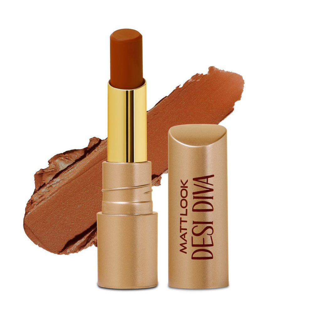 Desi Diva HD Matte Lipstick - Brownie Bite-16