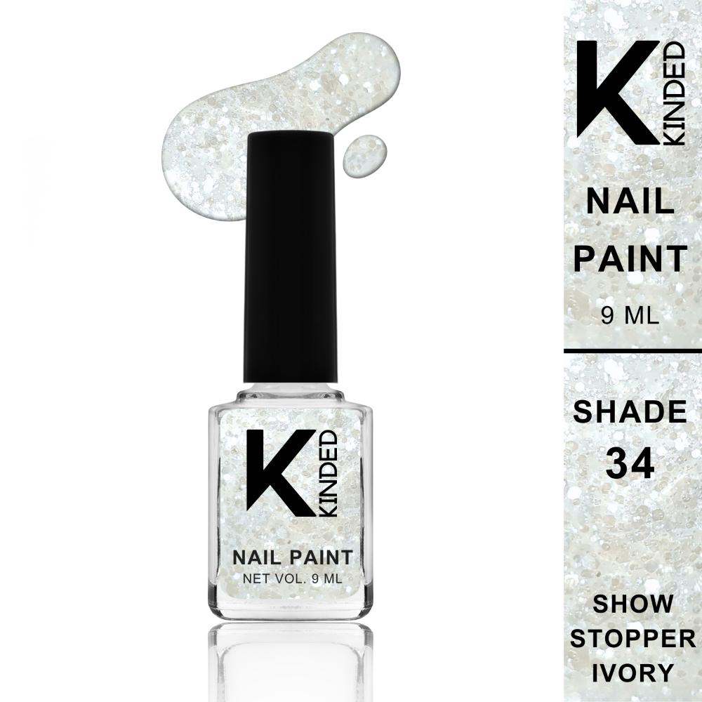 Topper Coat Textured Glitter Nail Paint - 34 Show Stopper Ivory