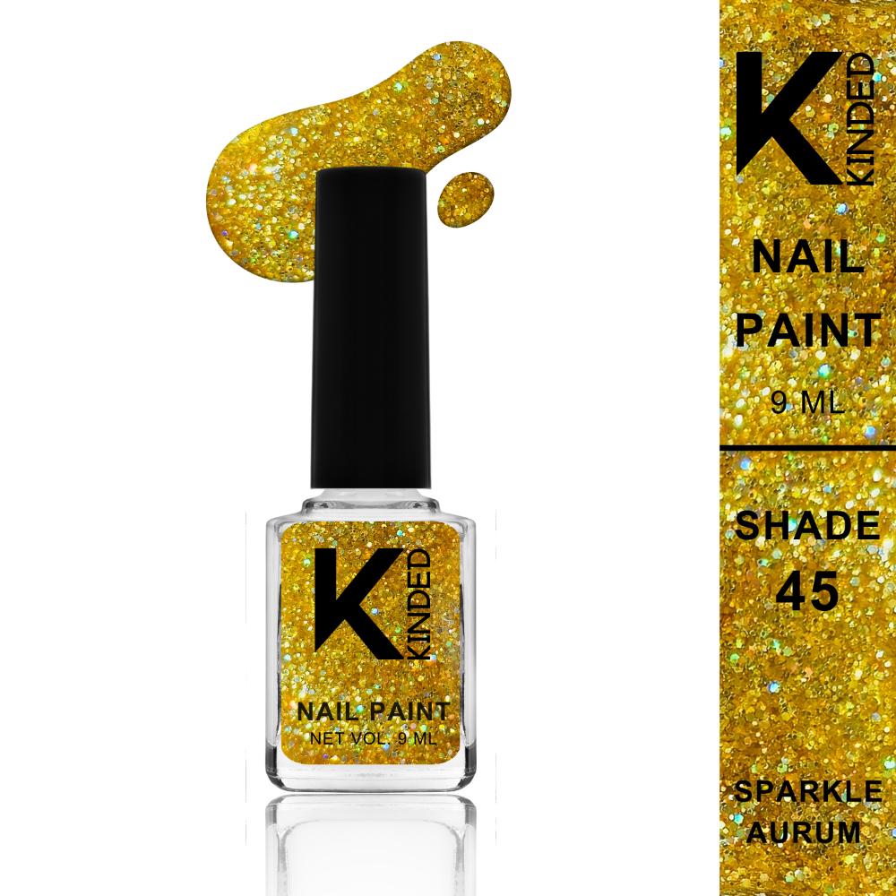 Topper Coat Textured Glitter Nail Paint - 45 Sparkle Aurum
