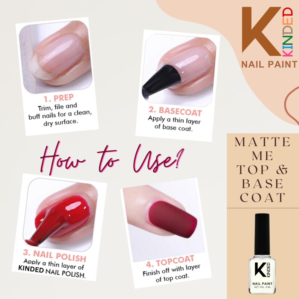 Nail Paint - 60 Matte Me Top And Base Coat