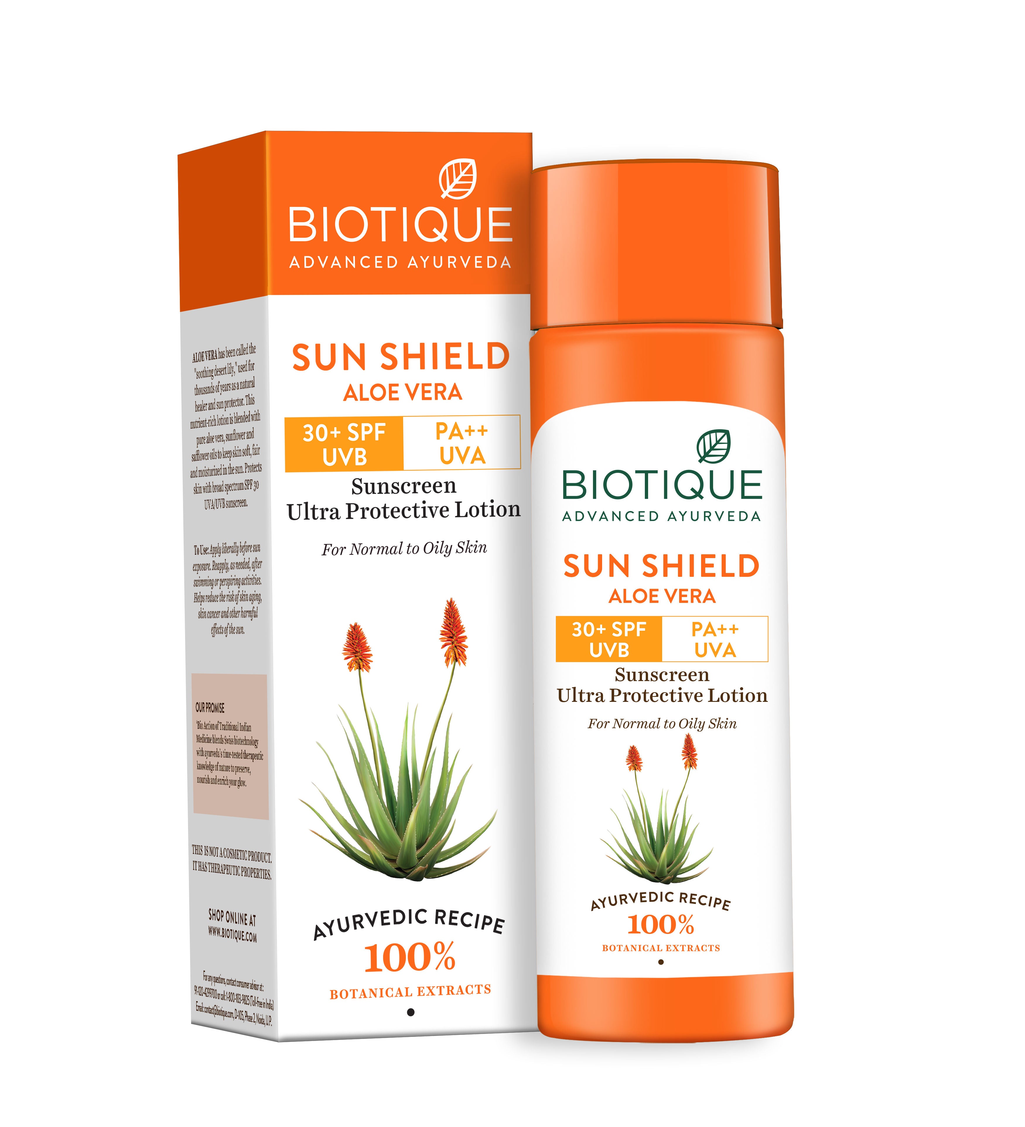 SUN SHIELD Aloe Vera Ultra Protective Lotion SPF 30+ UVB PA++ UVA Sunscreen
