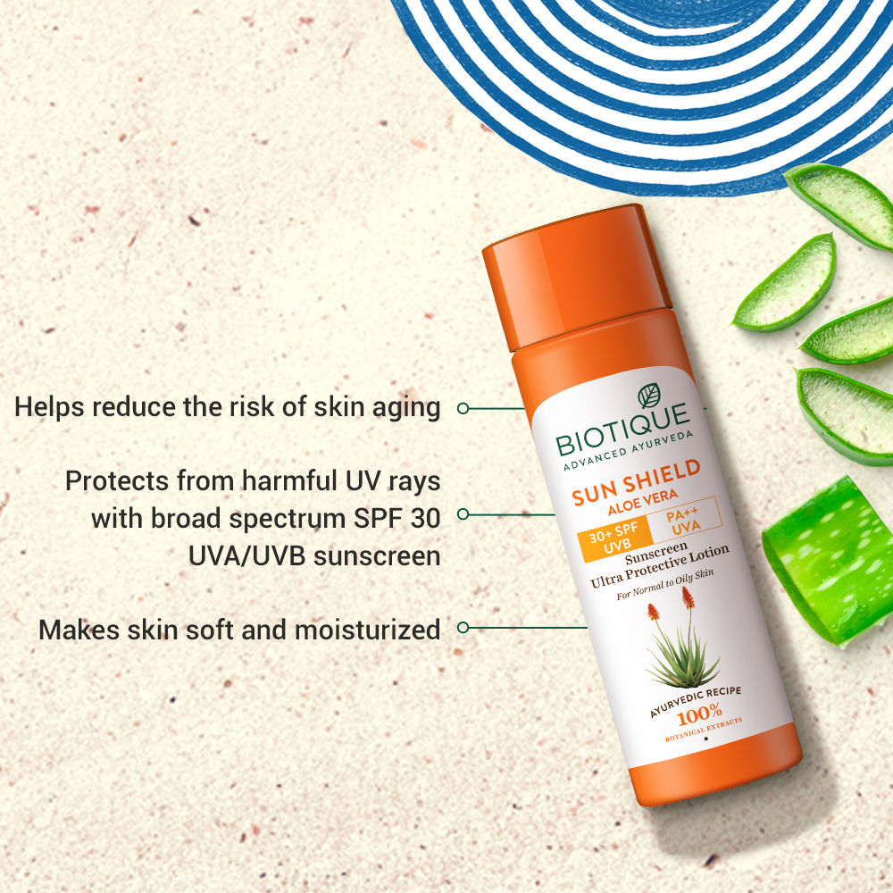 SUN SHIELD Aloe Vera Ultra Protective Lotion SPF 30+ UVB PA++ UVA Sunscreen
