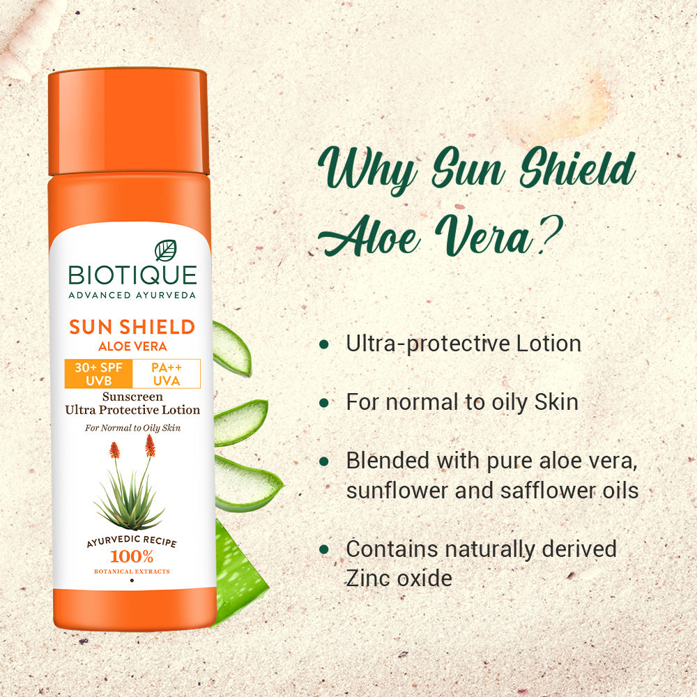 SUN SHIELD Aloe Vera Ultra Protective Lotion SPF 30+ UVB PA++ UVA Sunscreen