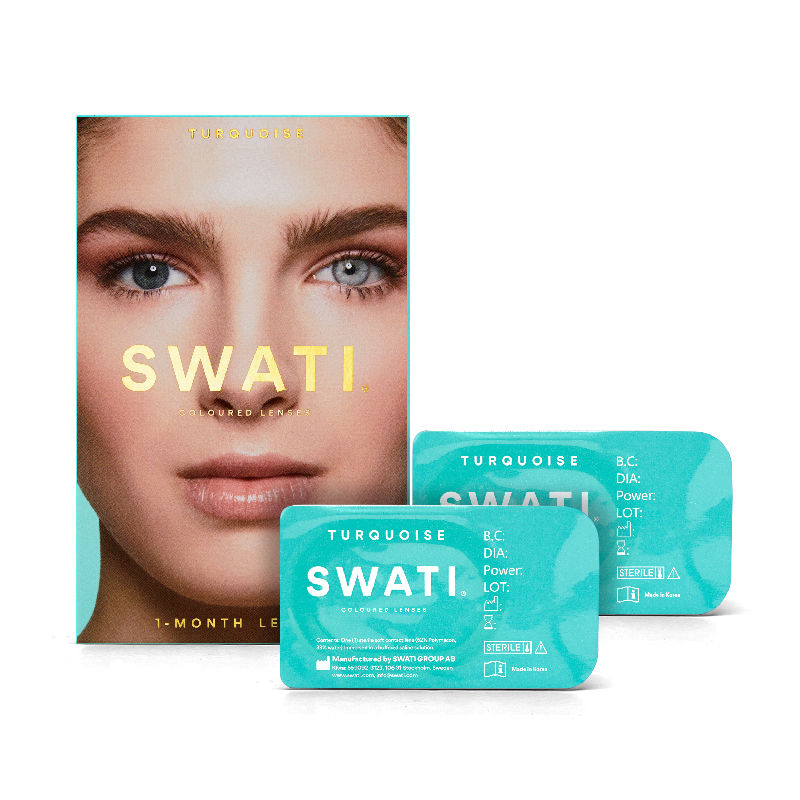 Coloured Contact Lenses Turquoise 1 month Power 0.00