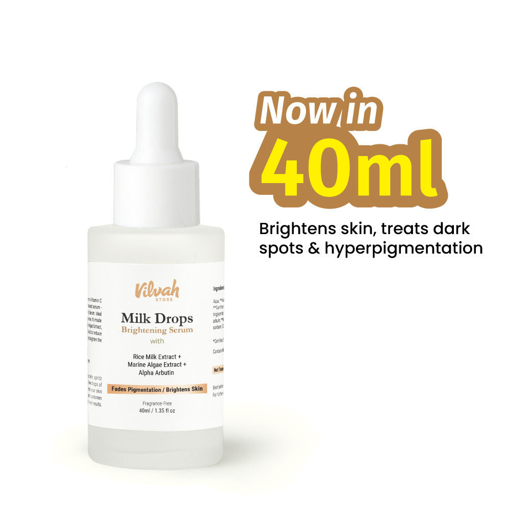 Milk Drops Brightening Serum For Hydrated Skin, Dark Spot Care & Hyperpigmentation