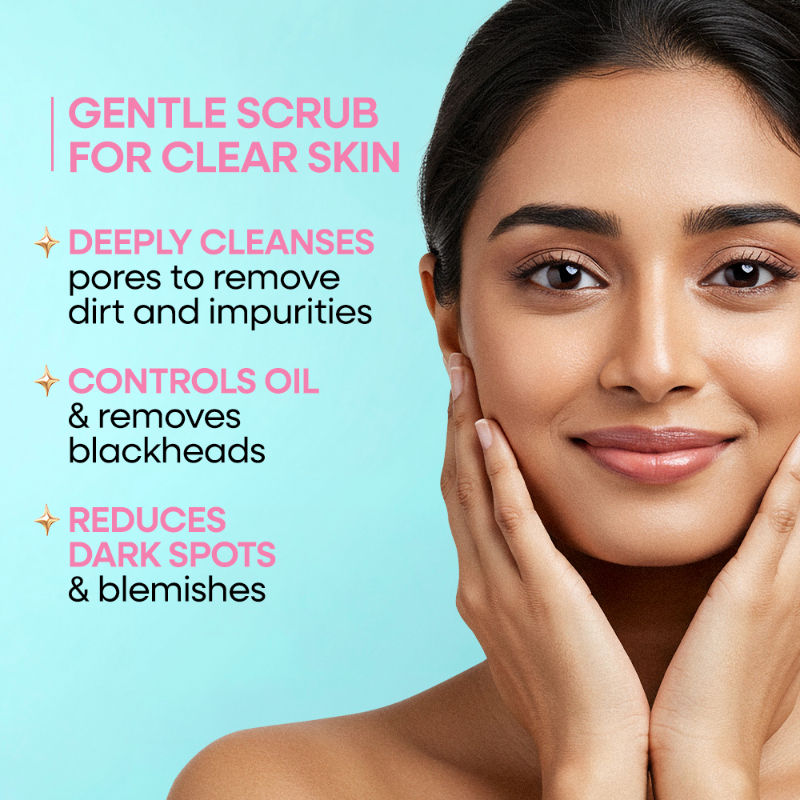 Nykaa Naturals Tea Tree & Neem Detox Face Scrub For Purifying, Acne Control & Clear Skin Glow