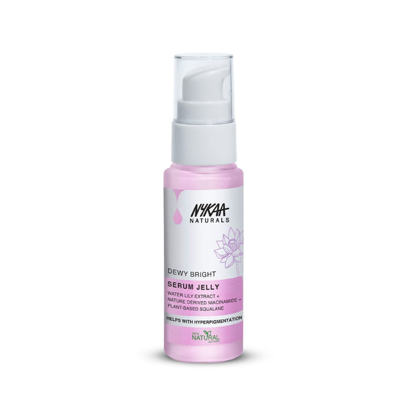 Nykaa Naturals Glow Brightening Niacinamide & Waterlily Face Serum Jelly with Squalane, Non-sticky